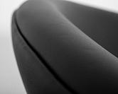 Кресло дизайнерское DOBRIN EMILY, цвет сиденья черный (YP16), цвет основания хромированная сталь