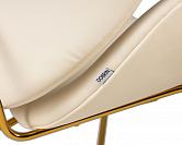 Кресло дизайнерское DOBRIN EMILY, цвет сиденья белый YP17, цвет основания золотой
