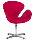 Фото Кресло дизайнерское DOBRIN SWAN цвет сиденья бордовый AF5 алюминиевое основание 1