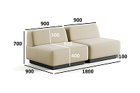 Фото №2 Сиб MOD1. модульный диван Экокожа Санд