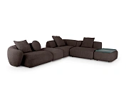 Фото №4 Модульный диван Fabro, коричневый
