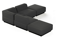 Фото №4 Сиб МОД5. угловой модульный диван Экокожа Блэк