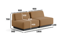 Фото №5 Сиб MOD1. модульный диван Экокожа Фокс