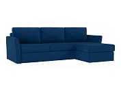 Фото №2 Угловой диван с оттоманкой и ёмкостью для хранения п1 Peterhof, синий