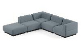 Сиб MOD8. угловой модульный диван Экокожа Лайт Грей