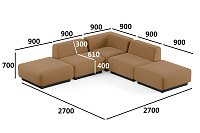 Фото №5 Сиб МОД5. угловой модульный диван Экокожа Фокс