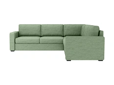 Угловой диван с ёмкостями для хранения п3 Peterhof, зеленый
