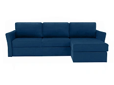 Угловой диван с оттоманкой и ёмкостью для хранения п1 Peterhof, синий