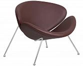 Фото Кресло дизайнерское DOBRIN EMILY цвет сиденья коричневый YP5 цвет основания хромированная сталь 3