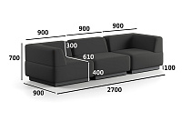 Фото №2 Сиб МОД4. модульный диван Экокожа Блэк