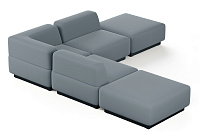 Фото №4 Сиб МОД5. угловой модульный диван Экокожа Лайт Грей