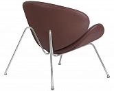 Фото Кресло дизайнерское DOBRIN EMILY цвет сиденья коричневый YP5 цвет основания хромированная сталь 5