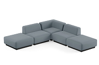 Фото №3 Сиб МОД5. угловой модульный диван Экокожа Лайт Грей