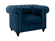 Фото №2 Кресло Chester Classic, темно-синий